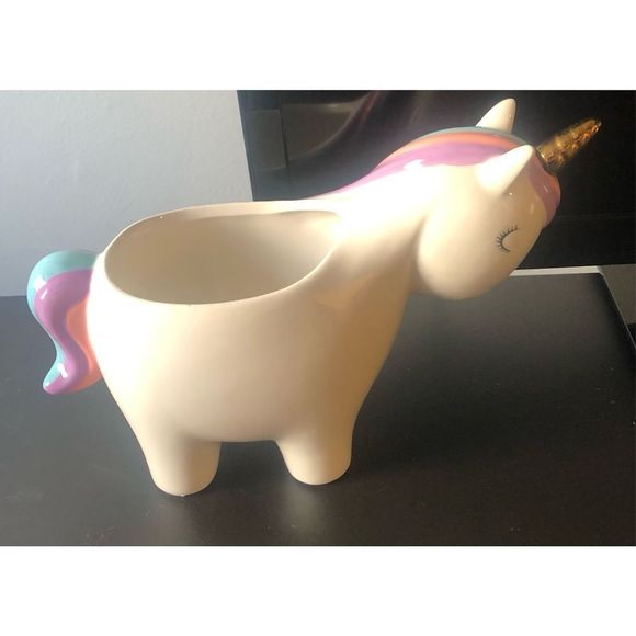 Teleflora Ceramic Unicorn Planter - Picture 1 of 5
